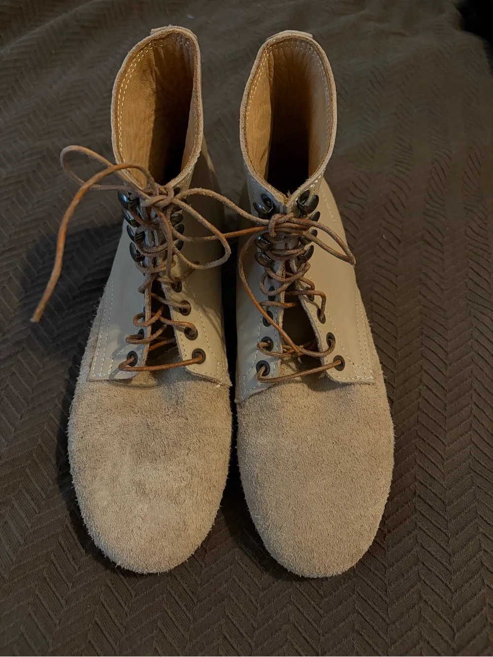 WWII German Style M37 M43 Hobnail Low Boots Leather Reenactment Shoes Size 10